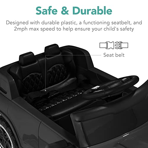 Best Choice Products Kids 6V Ride On Truck W/Parent Remote Control, 3 Speeds, Led Lights, Black #TOP4