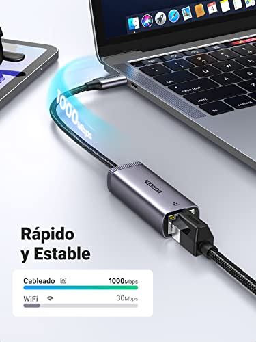 Adaptador USB C a Ethernet Gigabit LAN Thunderbolt 3 compatible Surface Go 2