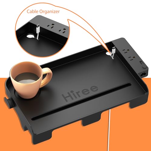 image for Hiree Bedside Shelf for Dorm Bunk Bed with USB Charging Port and AC Ou