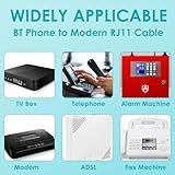 brileze BT Telephone to RJ11 Cable 5 Metres for Landline ADSL Modem Phone Plug Male Broadband Cable 2 Pin Wire 6P2C Extension Lead for UK Landline Modem Fax Dial-Up Home Office, White - Image 5