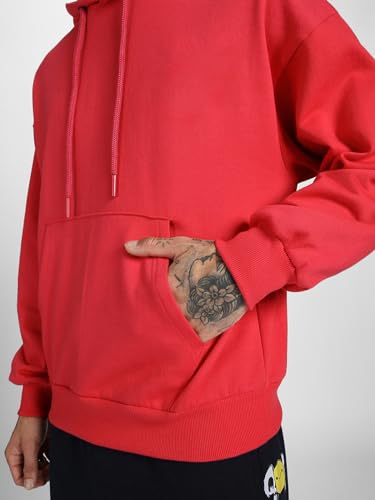 Image of Veirdo 280 GSM Cotton Fleece | Hooded Neck Full Sleeve | Regular Fit Sweatshirt | Solid Hoodie for Men | Sizes: S to 3XL