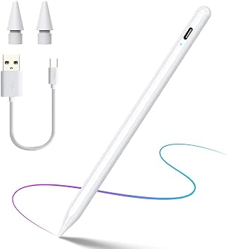Stylus Pen for iPad Active Stylus Pen Apple Pencil Compatible with iPad 2018-2022 iPad Pro 11/12.9 in, iPad 6/7/8th, iPad Air/Mini Palm Rejection Tilt Sensitive