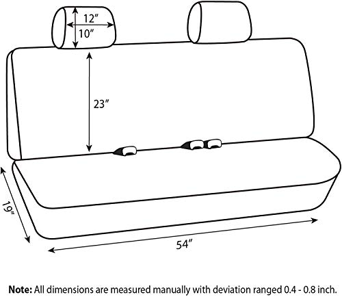 Elantrip Waterproof Rear Bench Car Seat Cover Seat Protection Mixed Material With Eva Material Increased Size, Suitable For Car Suv Truck, Black 3 Pcs, Quick Installation #TOP2