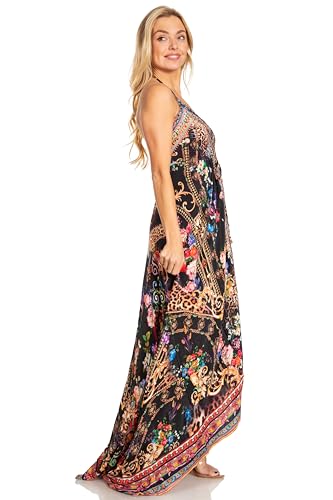Image of Sakkas Lizi 2025 Womens Maxi High-Low Halter Handkerchief Long Dress Beach Party