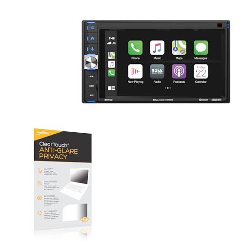 BoxWave Screen Protector Compatible with BOSS Audio BCP62-RC - ClearTouch Anti-Glare Privacy (2-Pack), Privacy Screen Protector Flexible Film Anti-Glare