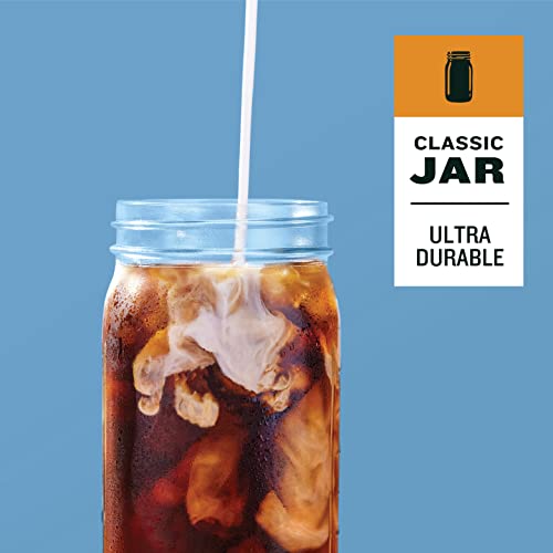 County Line Kitchen - Cold Brew Mason Jar Iced Coffee Maker, Durable Glass, Heavy Duty Stainless Steel Filter, Flip Cap Lid - 64 Oz (2 Quart / 1.9 Liter), No Handle #TOP2