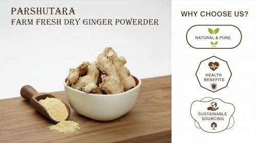Image of Parshutara Farm Sonth Powder (Dry Ginger) 50g | Dry Ginger Powder | Premium Garam Masala Spice for Cooking