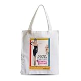 Flessibile e resistente Tote bag Borsa Shopping Audrey Hepburn Film Breakfast At Tiffany\'s Attrice Hollywood Star, bianco, Taglia unica