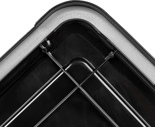 Image of IRIS USA 3-Pack WeatherPro Gasket Box, 106 Quart Weather Resistant Storage Bins with Latching Lids, Heavy Duty Organizing Containers for Closet, Bathroom, and Office - Black /Red