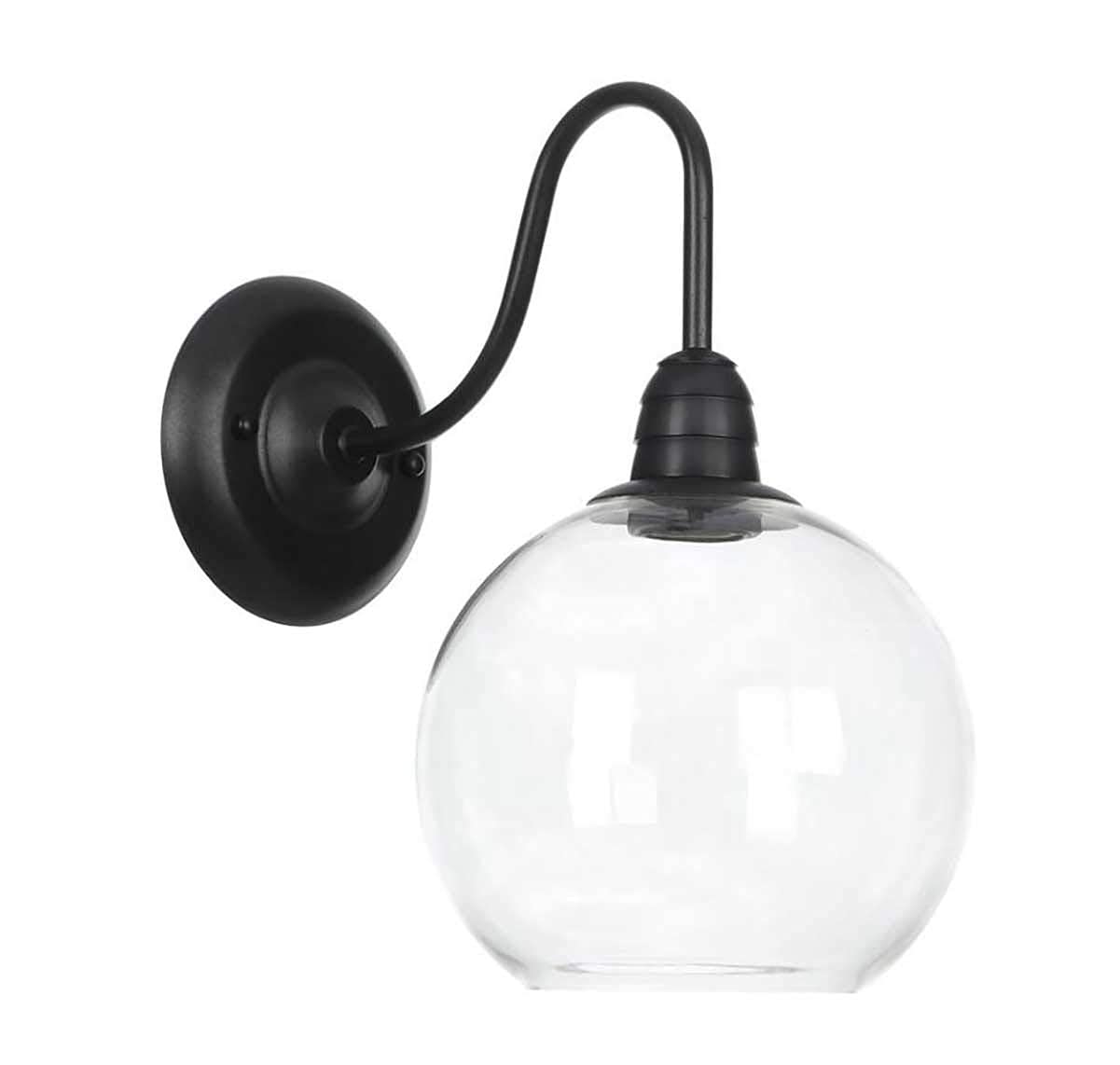 WHLMYH Wall Lamps for Bedroom,American Style Glass Led Wall Lights,Metal Vintage Wall Lamp,Beside Bedroom Bathroom Stair Light Home Lighting,B