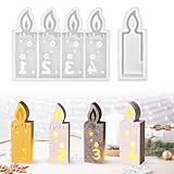 Silikonform Adventskranz Zahlen 1-4, Silikonformen Gießformen,Gipsformen zum Gießen Weihnachten,für kreative DIY Deko