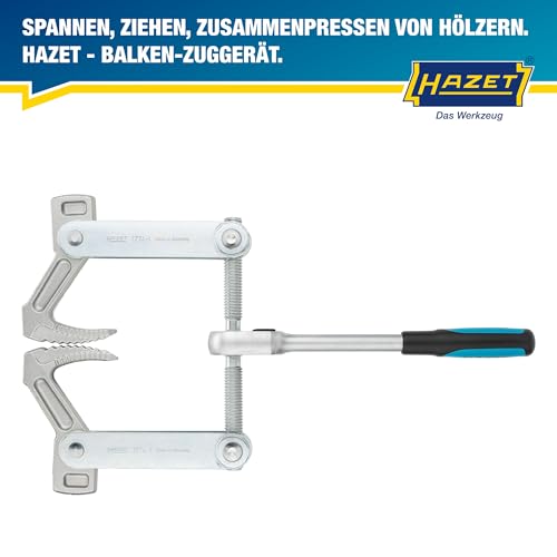 Foto von HAZET Balken-Zuggerät 1774-1 I Spannweg: 115 mm, Gesamtbreite: 440 mm, Knarrenlänge: 275 mm, Trapezgewinde TR 16 x 5 I zum Spannen, Ziehen und Zusammenpressen von Hölzern