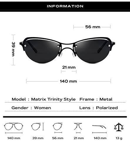 The Matrix Neo Style Sunglasses Men Women Ultralight Metal Wire Frame Polarized Oval Rimless Glasses3