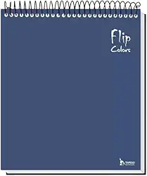 Caderno Flip Azul Marinho Capa Dura 10 matéria 160 Folhas