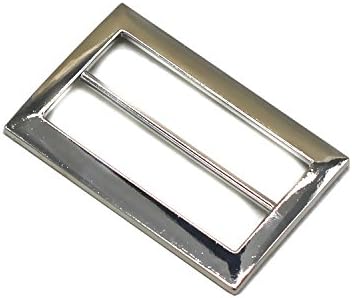 WEICHUAN 10PCS Metal Rectangle Adjuster Sliders Buckles - Webbing Sliders Belt Sliders Buckles for Strap Keeper Leathercraft Bag Belt Adjuster Sliders DIY Accessories 1-9/16" Inner Diameter (Silver)