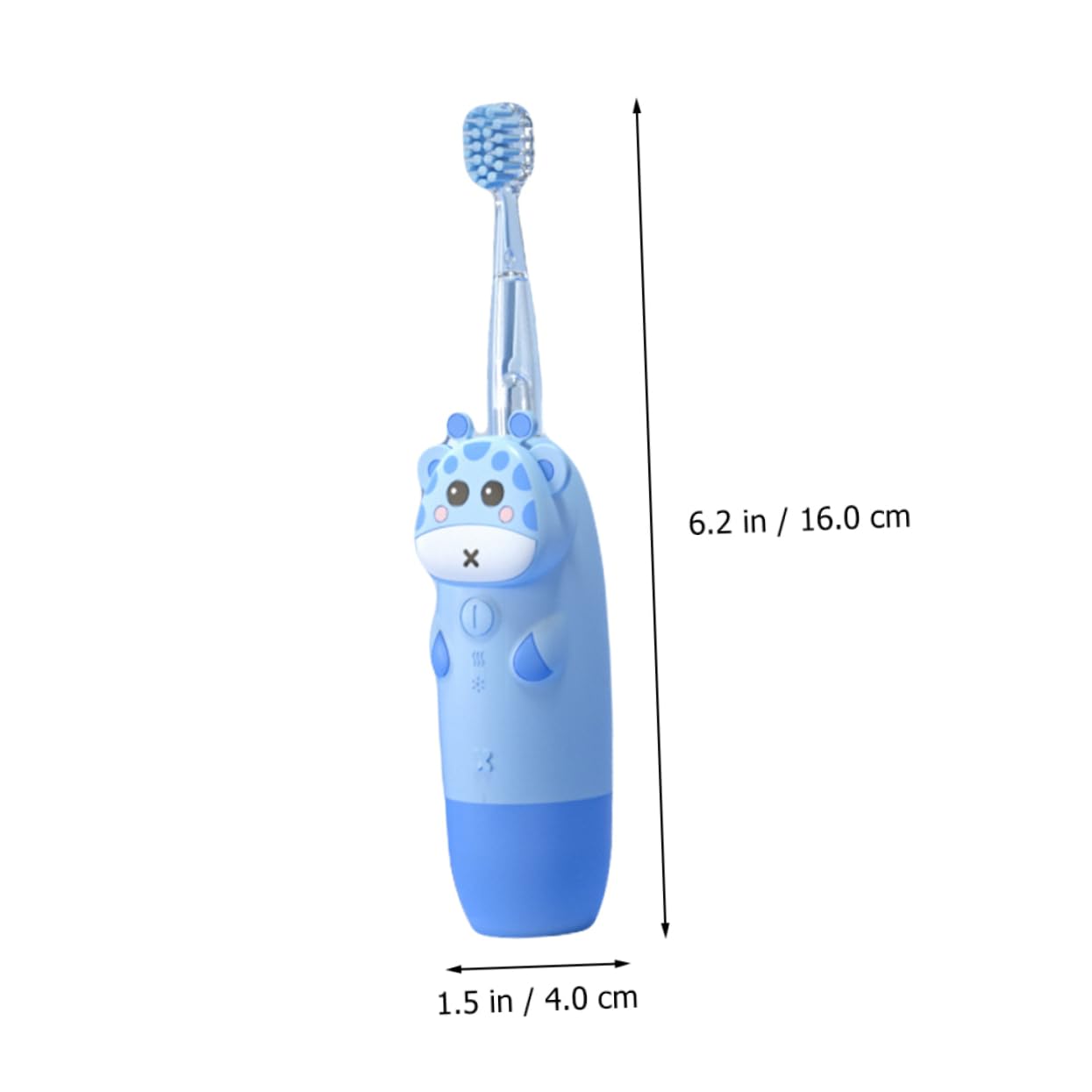 Cepillo de Dientes Eléctrico Infantil Diseño Antideslizante y Adecuado para Paquete Cabezales Azules sin Batería para Viaje y Cuidado Dental Infantil