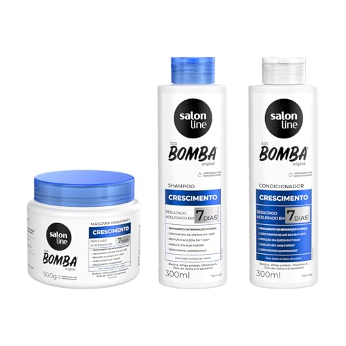 Crescimento capilar SOS Bomba 300ml + Máscara 500g Salon Line