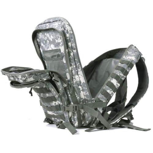 Image of REEBOW GEAR Military Tactical Backpack Large Army 3 Day Assault Pack Molle Bag Backpacks (ACU Camo)