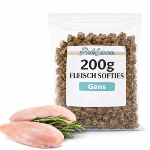 PetLove Fleisch Softies für Hunde • Hundeleckerli ohne Getreide • 63% Fleischgehalt • Hunde...