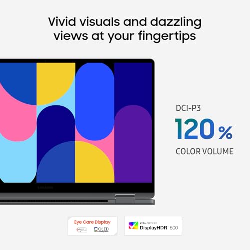 Image of Samsung 15.6 inch Galaxy Book5 360 Copilot AI Laptop PC Computer, FHD AMOLED Touchscreen, 16GB / 512GB, Dolby Atmos Quad Speakers, All-Day Battery Life, NP750QHA-KA1US