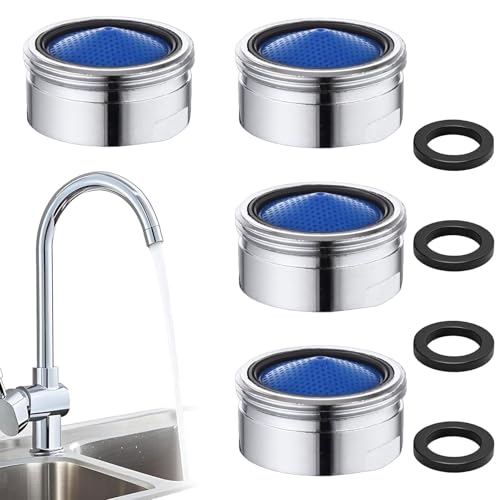4 Stück M22 Strahlregler Für Wasserhähne StrahlreglerM22 Wasserfilter Wasserhahn Sieb Einsatz M22Wasserhahn Sieb mit Dichtungen & ABS-Filter Water Filter Tap Ersatzteile Belüfter Auslauf
