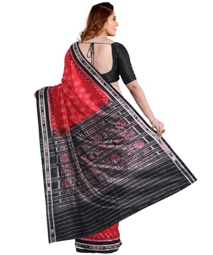 Image of Nuapatna Cotton Saree of Odisha Ikkat Orissa Traditional Handloom Sari | Bomkai | Pata | Nuapatana | sambalpuri saree | khandua patta sare | without Blouse S12