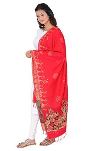 Image of KRITI Paisley Design Woollen Beige Color Shawl For Women