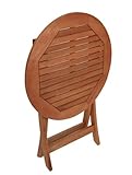 gartenmoebel-einkauf Klapptisch 65cm rund, Eukalyptus Holz - 2