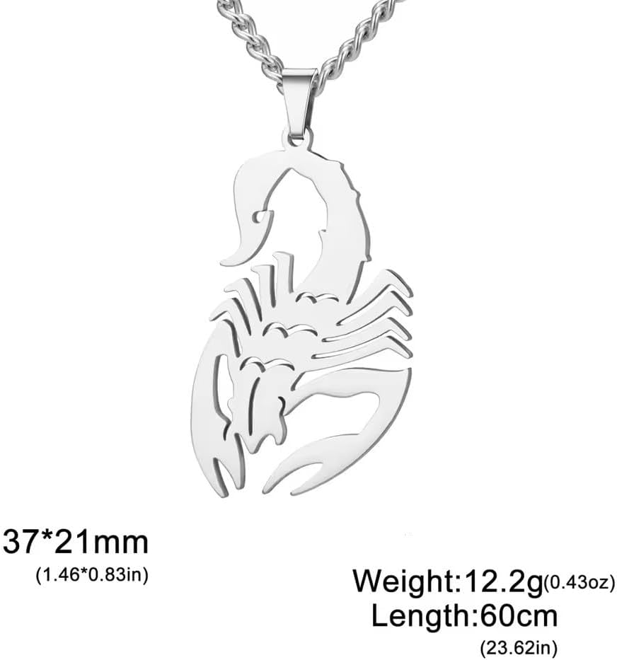 Zodiac Scorpion Necklace Pendant Stainless Steel Animals Jewelry for Women Friends Charms Statement Accessories Gifts - Image 2