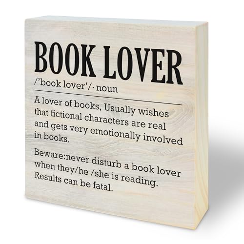 Book Lover Wooden Sign, Book Lover Definition, Book Worm Nerd