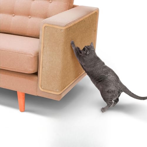 Arranhador Carpete para Gato Protetor Sofá Cama poltrona(70x50,Bege)