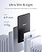 Kuulaa Magsafe Battery Pack 5000mAh, 0.27 in Ultra Slim Magsafe Portable Charger Slim Magnetic Apple Portable Charger 20W Power Delivery Power Bank for iPhone 17/16/15/14/13/12 Series,Black