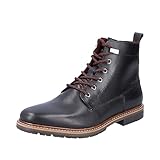 Absatzform:Blockabsatz Rieker Herren 13730 Schnürstiefel, Schwarz, 43 EU
