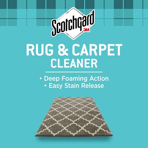 Image of Scotchgard Rug & Carpet Cleaner, Fabric Cleaner Blocks Stains, Cleaning Sprays Make Cleanup Easier, Six 16.5 oz Cans