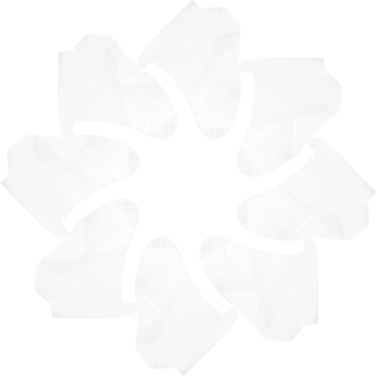 KOMBIUDA 100PCS Disposable Clear Foot Covers for Skating Amusement Parks Shoe Trials Soft Durable Tear Resistant Foot Protectors for Clean Footwear