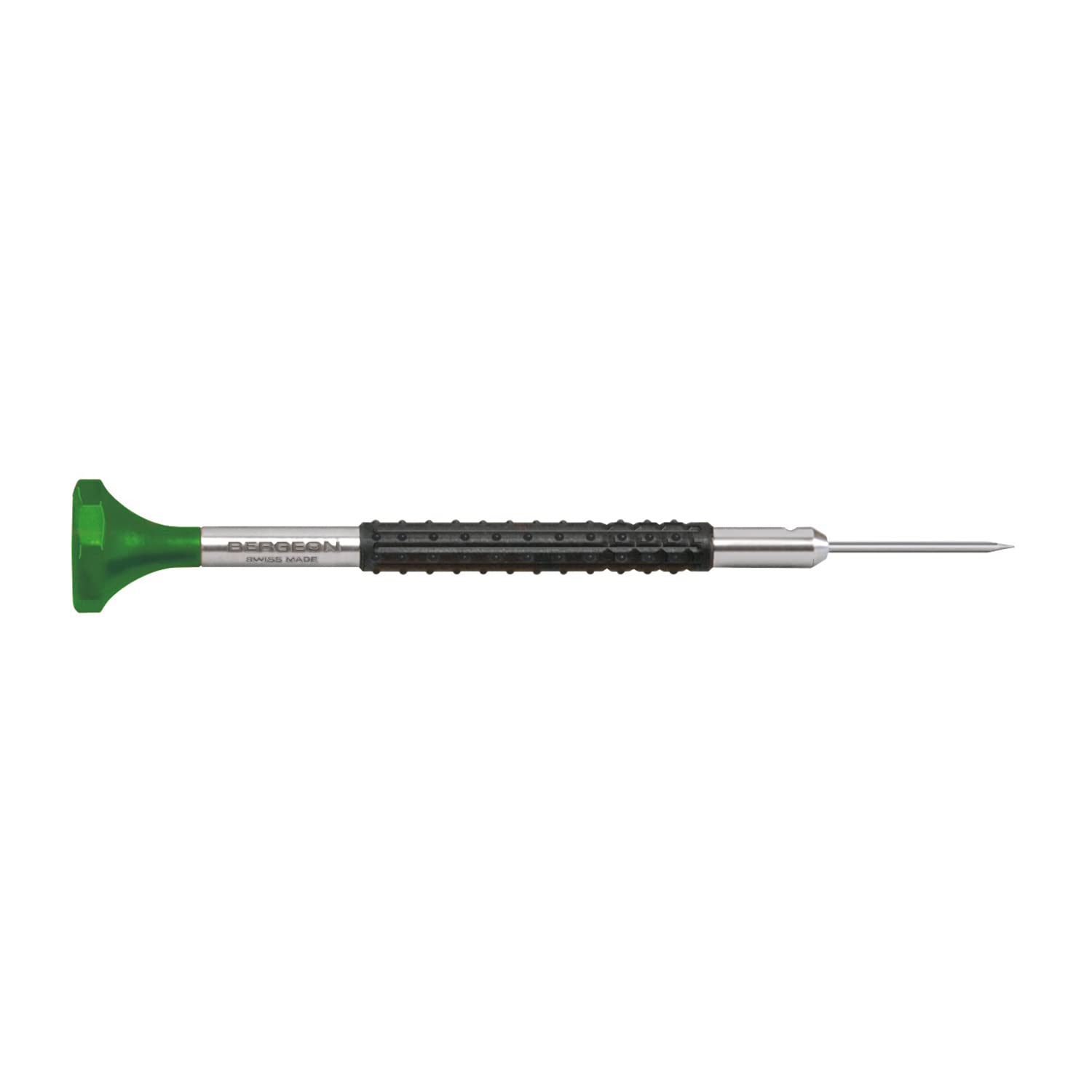 Bergeon 6899- Schraubendreher, ergonomisch, Edelstahl und Delrin-Kunststoff, drehbarer Achtkant-Kopf, Uhrmacherwerkzeug, Größe:2.0 mm, Farbe:Grün