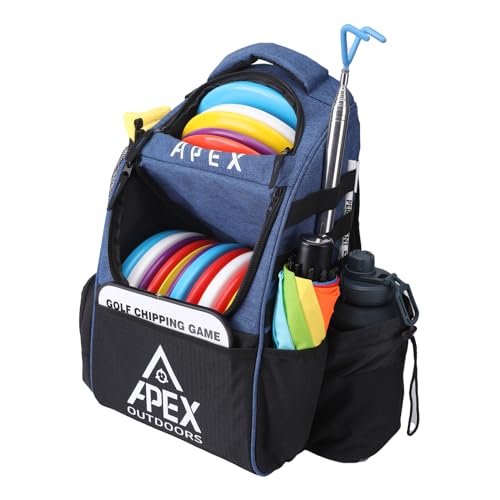 Apex Outdoors Bolsa Para Disc Golf, Mochila Grande Com Capacidade Mais De 21 Discos, Durável E Leve, Vários Bolsos Armazenamento
