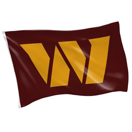 NFL Washington Commanders 3 x 5 Outdoor Durable House Flag with Grommets | Sport Team Flag & Banner | Indoor Wall Decor Flag for Room | Works with Flag Poles for Outside House