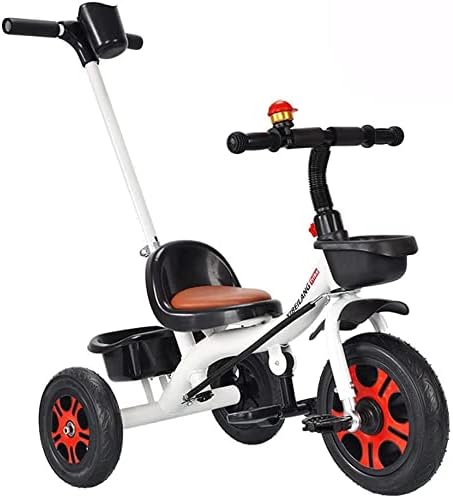 NUBAO Stroller Wagon Kids Pedal Tricycle,Baby Trolley Children’s Tricycle Male and Female Baby Lightweight Bicycle Child Toy Stroller Multi-Functional (Color : White) Over 1 Year Old Girl Gifts