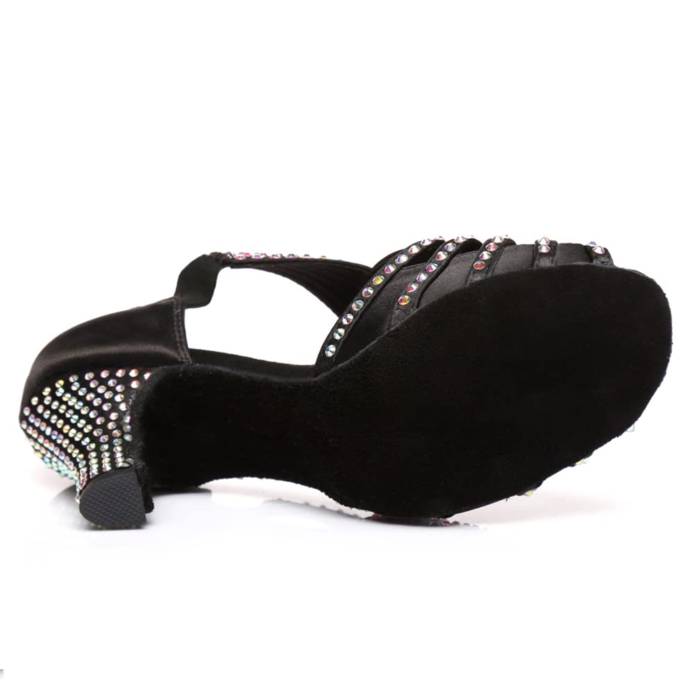 HIPPOSEUS Scarpe da Ballo per Salsa Bachata Serate Danzanti Latino Americano Donna Ballare Tacco 6 cm
