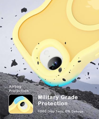 Amzfield for iPhone 16e/17e Case for Magsafe Wavy Frame Cute, Yellow - image 6