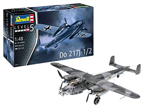 ??????(Revell) German Level 1/48 Luftwaffe Dornier 217J-1/2 Plastic Model 03814
