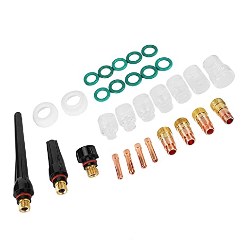 Glass Cup 30pcs, Gas Lens Collet Body Back Cap with Materials for...