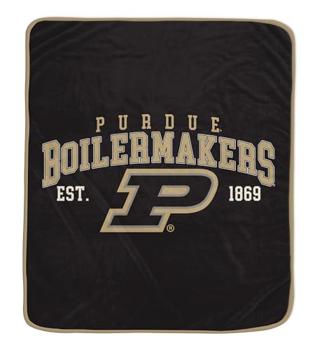 NCAA Purdue Boilermakers Vintage Arch Block Ultra Soft Blanket
