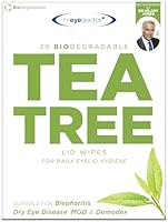 The Eye Doctor Teebaumöl-augenputztücher - 20 Tücher Zum Einmaligen Gebrauch - Geeignet Für Empfindliche Augen, Trockene Augen, Blepharitis, MGD & Demodex - Umweltfreundlich, Biologisch Abbaubar