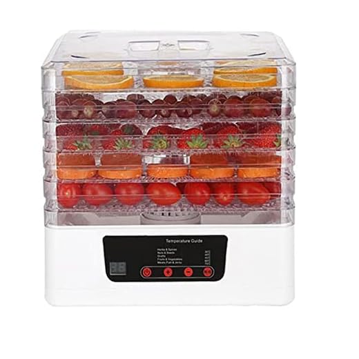 ZLQBHJ 350W digital mat dehydrato, 5 tier mat torktumlare med inställbara temperatur och timer inställningar, idealisk for frukt, hälsosam snacks, grönsaker, kött & chili (Color : B)