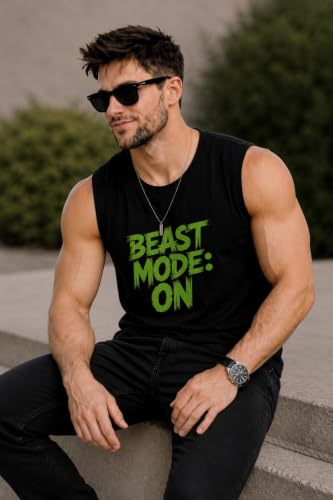 Image of JUGULAR Tank Tops Sleeveless T-Shirt for Men Gym Wear Vest Printed Stylish Round Neck Running for Sports Workout Fitness & Casual or Beach Wear