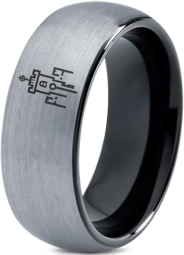 Alian&ccedil;a de casamento curvada cinza presente de namorado para ele anivers&aacute;rio amigo que tem tudo...