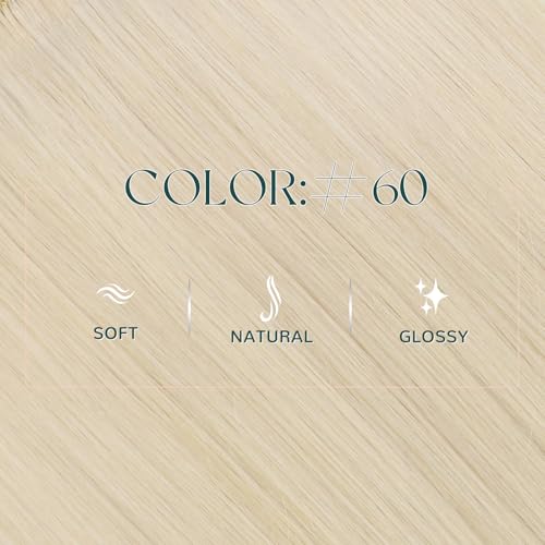 Image of Easyouth 22 Inch Weft Human Hair Extensions Blonde Sew in Hair Extensions Real Human Hair Platinum Blonde Hair Wefts Human Hair Sew in Thick 100G