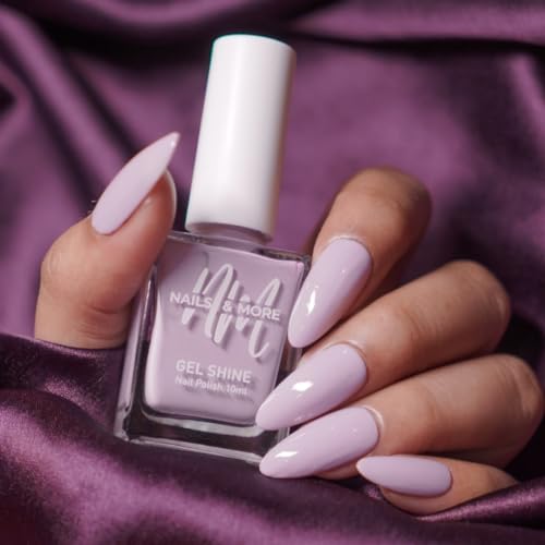 Image of Nails & More Thistle Purple Nail Polish, Argan Oil-Infused Gel Shine, Soft Lavender Nails, Pastel Polish | 10ml